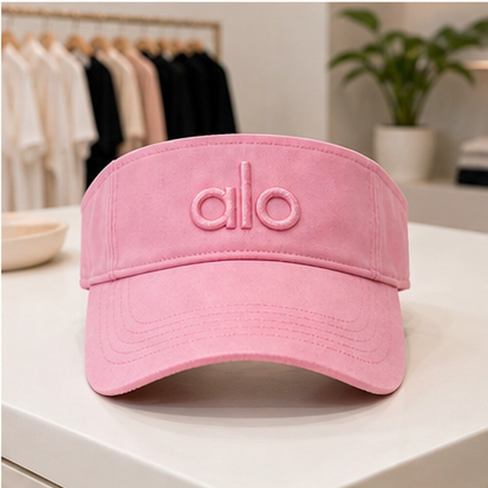 ALO Yoga Pink Clean Open Top Visor Hat NWT